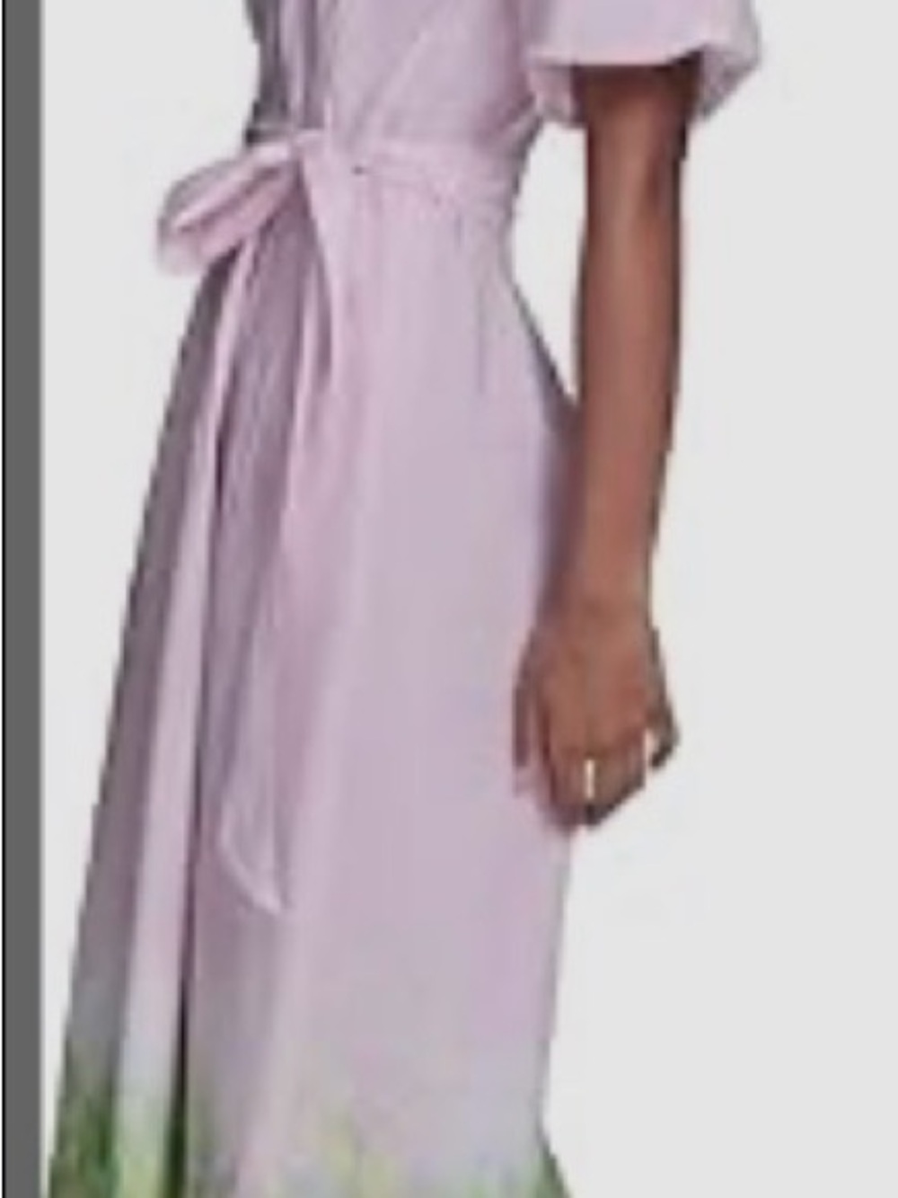 Karl Lagerfeld Pink Maxi Dress with Floral Border - Picture 2 of 6